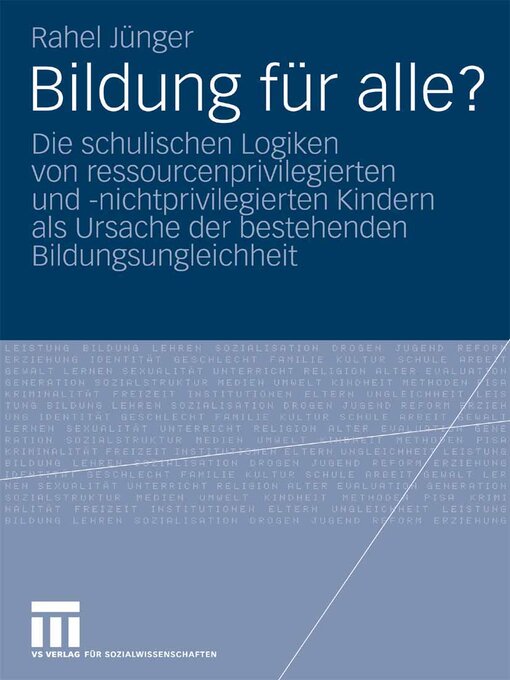 Title details for Bildung für alle? by Rahel Jünger - Available